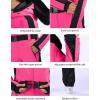 GSOU SNOW Womens Ski Suit One Piece Snowsuit Snowboard Slim Insulated Jumpsuit Jacket Waterproof Windproof for Outdoor Sports(Rose Red)