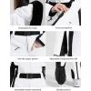 GSOU SNOW Womens Ski Suit One Piece Snowsuit Snowboard Slim Insulated Jumpsuit Jacket Waterproof Windproof for Outdoor Sports(White)