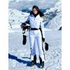 GSOU SNOW Womens Ski Suit One Piece Snowsuit Snowboard Slim Insulated Jumpsuit Jacket Waterproof Windproof for Outdoor Sports(White)