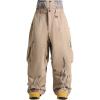 GSOU SNOW Men Baggy Snowboard Pants Women Snow Pants Waterproof Cargo Snowboarding Ski Pants with Reflective Flame Graphic(Khaki)