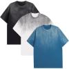 GSOU SNOW Men Oversized T Shirt Cotton Casual Unisex Short Sleeve Vintage Baggy Tee Shirts Washed Mens Streetwear(Black+white+navy)