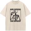 GSOU SNOW Men Oversized T Shirt Cotton Casual Unisex Short Sleeve Vintage Baggy Tee Shirts Washed Mens Streetwear(Washed Khaki-2)