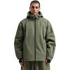 GSOU SNOW Men Ski Jacket Snowboard Waterproof Baggy Snow Coat Warm Winter Sport Hooded(Army Green)