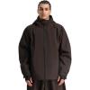 GSOU SNOW Men Ski Jacket Snowboard Waterproof Baggy Snow Coat Warm Winter Sport Hooded(Dark Coffee)