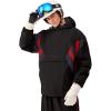 GSOU SNOW Men’s Baggy Snowboard Jackets Waterproof Ski Jacket Women Insulated Pullover 2L Snow Coat(Black-red)