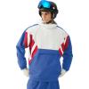 GSOU SNOW Men’s Baggy Snowboard Jackets Waterproof Ski Jacket Women Insulated Pullover 2L Snow Coat(White-blue)