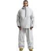 GSOU SNOW Mens Ski Jacket and Pants Set Ski Suit Snowboard Pants Mens Snow Suit Snowboarding Jacket Waterproof Windproof(Grey)