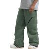 GSOU SNOW Mens Ski Pants Women Snowboard Pant Waterproof Windproof Warm Insulated Outdoor Snow Winter Sports(Army Green)