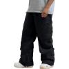 GSOU SNOW Mens Ski Pants Women Snowboard Pant Waterproof Windproof Warm Insulated Outdoor Snow Winter Sports(Black)