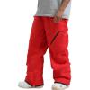 GSOU SNOW Mens Ski Pants Women Snowboard Pant Waterproof Windproof Warm Insulated Outdoor Snow Winter Sports(Red)
