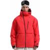 GSOU SNOW Men’s Snowboard Jacket Waterproof Ski Coat Winter Snow Insulated Windproof Jacket(Red)