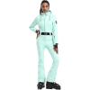 GSOU SNOW Ski Suit Women Snowsuit Slim One Piece Jumpsuit Snow Jackets Waterproof Winter Windproof Outdoor Sports Warm(Green)