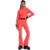 GSOU SNOW Ski Suit Women Snowsuit Slim One Piece Jumpsuit Snow Jackets Waterproof Winter Windproof Outdoor Sports Warm(Orange)