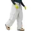 GSOU SNOW Womens Mens Baggy Snow Pants Cargo Snowboard Pants Ski Super Loose Sport Outdoor Insulation Waterproof(Beige-2)