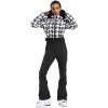 GSOU SNOW Womens Ski Suit One Piece Snowsuit Snowboard Slim Insulated Jumpsuit Jacket Waterproof Windproof for Outdoor Sports(Black White)