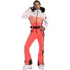 GSOU SNOW Womens Ski Suit One Piece Snowsuit Snowboard Slim Insulated Jumpsuit Jacket Waterproof Windproof for Outdoor Sports(Orange 1)