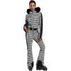GSOU SNOW Womens Ski Suit One Piece Snowsuit Snowboard Slim Insulated Jumpsuit Jacket Waterproof Windproof for Outdoor Sports(White Thousand Bird Grid)