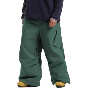 GSOU SNOW Mens Baggy Snowboard Pants Womens Snow Pants Loose Waterproof Ski Pants for Skiing(Green)