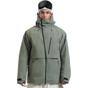 GSOU SNOW Men’s Snowboard Jacket Waterproof Ski Coat Winter Snow Insulated Windproof Jacket(Army Green)