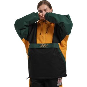 GSOU SNOW Ski Jacket Waterproof Windproof Snowboarding Men Women Insulated Warm Fabric(Black Yellow)