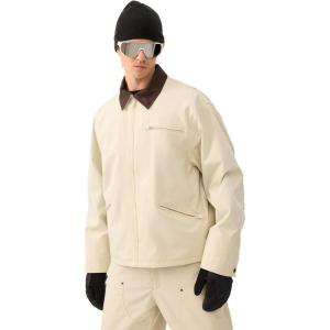 GSOU SNOW Snowboard Jacket Men Ski Jackets Women Snow Jacket Snowboarding Coat Mountain Hooded Waterproof Windproof(Beige 2)