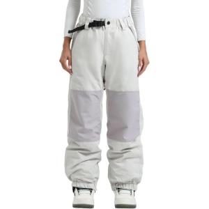 GSOU SNOW Womens Ski Pants Mens Snowboard Pants Waterproof Snow Pants for Winter Outdoor Sport Warm(Beige)