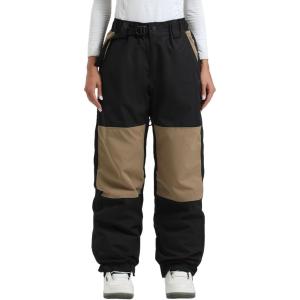 GSOU SNOW Womens Ski Pants Mens Snowboard Pants Waterproof Snow Pants for Winter Outdoor Sport Warm(Black)