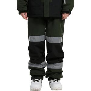 GSOU SNOW Womens Ski Pants Mens Snowboard Pants Waterproof Snow Pants for Winter Outdoor Sport Warm(Black-7)