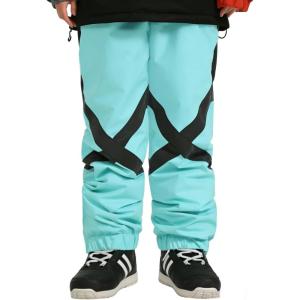 GSOU SNOW Womens Ski Pants Mens Snowboard Pants Waterproof Snow Pants for Winter Outdoor Sport Warm(Blue)
