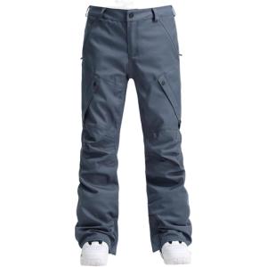 GSOU SNOW Womens Ski Pants Mens Snowboard Pants Waterproof Snow Pants for Winter Outdoor Sport Warm(Grey-1)