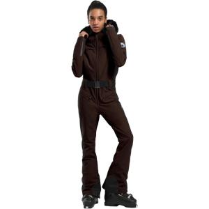 GSOU SNOW Womens Ski Suit One Piece Snowsuit Snowboard Slim Insulated Jumpsuit Jacket Waterproof Windproof for Outdoor Sports(Dark Khaki)