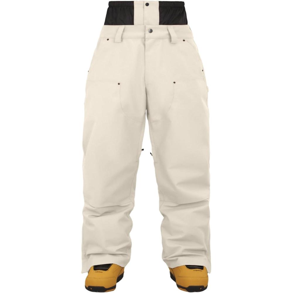image:imageGSOU SNOW Mens Baggy Snowboard Pants Women Ski Pant Loose Fit Snow Pants Insulated Windproof Waterproof Hiking Winter OutdoorBeige