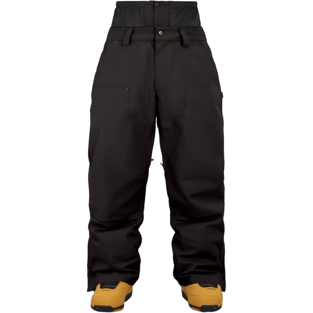 image:imageGSOU SNOW Mens Baggy Snowboard Pants Women Ski Pant Loose Fit Snow Pants Insulated Windproof Waterproof Hiking Winter OutdoorBlack