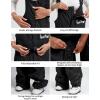 GSOU SNOW Baggy Snowboard Bibs Women Men Ski Pants Loose Fit Overalls Insulated Winter Outdoor Sports Wear(Black 1)