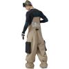GSOU SNOW Baggy Snowboard Bibs Women Men Ski Pants Loose Fit Overalls Insulated Winter Outdoor Sports Wear(Coffee)