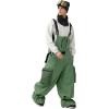 GSOU SNOW Baggy Snowboard Bibs Women Men Ski Pants Loose Fit Overalls Insulated Winter Outdoor Sports Wear(Green)