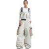 GSOU SNOW Baggy Snowboard Bibs Women Men Ski Pants Loose Fit Overalls Insulated Winter Outdoor Sports Wear(Grey 1)