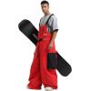 GSOU SNOW Baggy Snowboard Bibs Women Men Ski Pants Loose Fit Overalls Insulated Winter Outdoor Sports Wear(Red 1)
