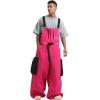 GSOU SNOW Baggy Snowboard Bibs Women Men Ski Pants Loose Fit Overalls Insulated Winter Outdoor Sports Wear(Rose 1)