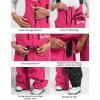 GSOU SNOW Baggy Snowboard Bibs Women Men Ski Pants Loose Fit Overalls Insulated Winter Outdoor Sports Wear(Rose 1)