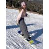 GSOU SNOW Men Snow Pants Baggy Snowboard Pants Women Ski Pants Sport Insulated Loose Waterproof Windproof Winter Hiking Warm(Beige)