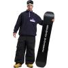 GSOU SNOW Men Snow Pants Baggy Snowboard Pants Women Ski Pants Sport Insulated Loose Waterproof Windproof Winter Hiking Warm(Black)