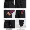 GSOU SNOW Men Snow Pants Baggy Snowboard Pants Women Ski Pants Sport Insulated Loose Waterproof Windproof Winter Hiking Warm(Black)