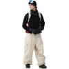 GSOU SNOW Men Super Baggy Ski Pants Loose Snowboard Pants Women Snow Sport Insulated Waterproof Windproof Outdoor Sport(Beige)