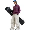 GSOU SNOW Men Super Baggy Ski Pants Loose Snowboard Pants Women Snow Sport Insulated Waterproof Windproof Outdoor Sport(Beige)