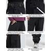GSOU SNOW Men Super Baggy Ski Pants Loose Snowboard Pants Women Snow Sport Insulated Waterproof Windproof Outdoor Sport(Black)