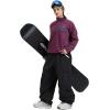 GSOU SNOW Men Super Baggy Ski Pants Loose Snowboard Pants Women Snow Sport Insulated Waterproof Windproof Outdoor Sport(Black)