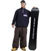 GSOU SNOW Men Super Baggy Ski Pants Loose Snowboard Pants Women Snow Sport Insulated Waterproof Windproof Outdoor Sport(Dark Coffee)