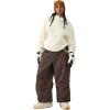 GSOU SNOW Men Super Baggy Ski Pants Loose Snowboard Pants Women Snow Sport Insulated Waterproof Windproof Outdoor Sport(Dark Coffee)