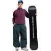 GSOU SNOW Men Super Baggy Ski Pants Loose Snowboard Pants Women Snow Sport Insulated Waterproof Windproof Outdoor Sport(Green)